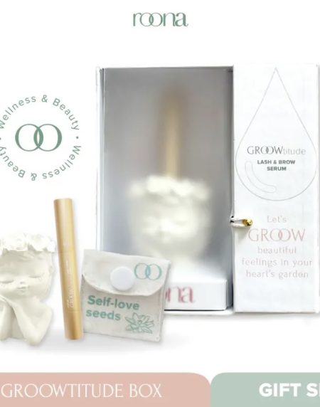 Groowtitude Box Brow & Lash Serum (Gift Set Package) Menumbuhkan Menebalkan Alis & Bulumata Natural Alami