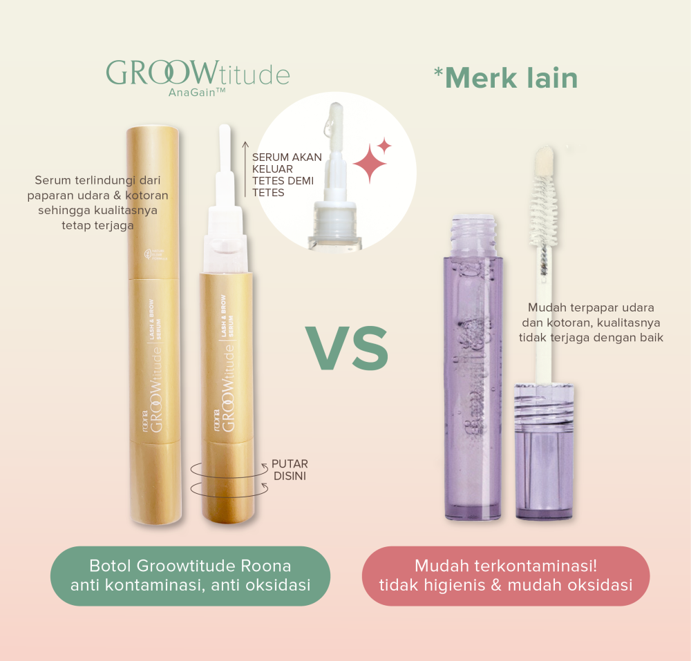 Groowtitude Box Brow & Lash Serum (Gift Set Package) Menumbuhkan Menebalkan Alis & Bulumata Natural Alami - Image 9
