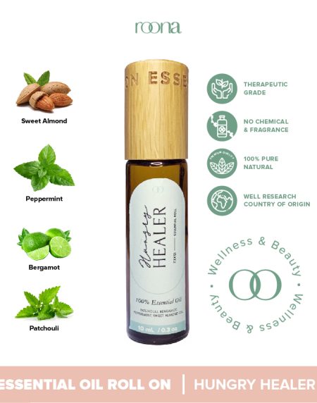 Hungry Healer Essential Oil Roll On - Oil Penahan Lapar & Nafsu Makan Oil Diet Anti Lapar | Aroma Terapi Minyak Esensial Original