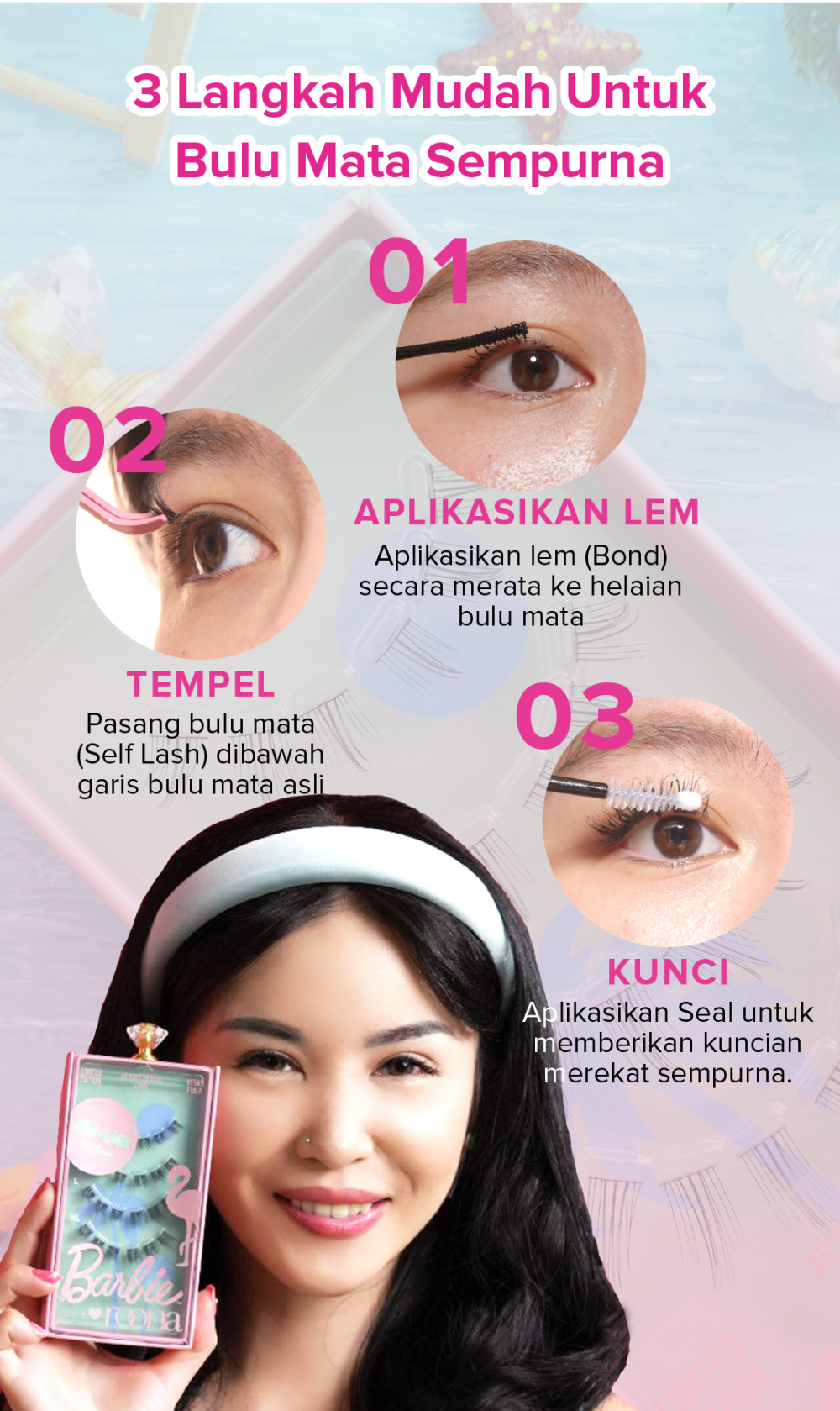 Barbie x ROONA - Bond & Seal [Ready Stock!] Lash Glue & Coating | DIY Eyelash Extension Adhesive, Lem Perekat Bulu Mata Palsu - Image 6