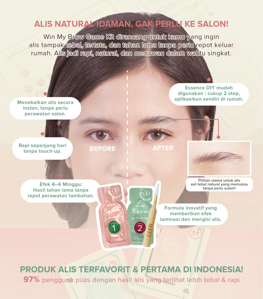 Win My Brow Game (Menebalkan Alis Instan) Easy Eyebrow Treatment | Brow Bomber/Lamination - Image 2