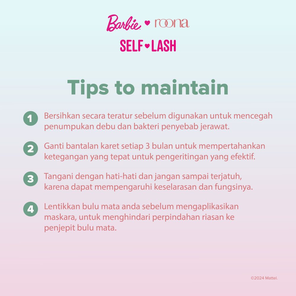 Barbie x ROONA - Eyelash Curler Mini. Penjepit Pelentik Bulu Mata Eyelash Extension Longlasting Curl | Tahan Lama Portable Travel Makeup - Image 5