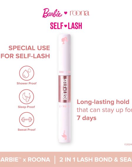 Barbie x ROONA - Bond & Seal [Ready Stock!] Lash Glue & Coating | DIY Eyelash Extension Adhesive, Lem Perekat Bulu Mata Palsu