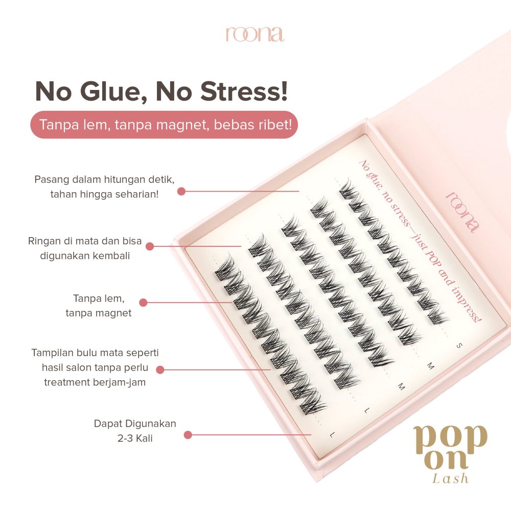Pop-On Lash [Langsung Tempel] Individual Lash | Bulumata Palsu Dengan Lem Perekat, Eyelash Extension, Pressed On Lash - Image 3
